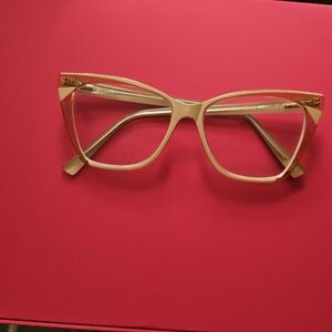 Chic Tan Two Toned Prescription Cat-Eye Glasses